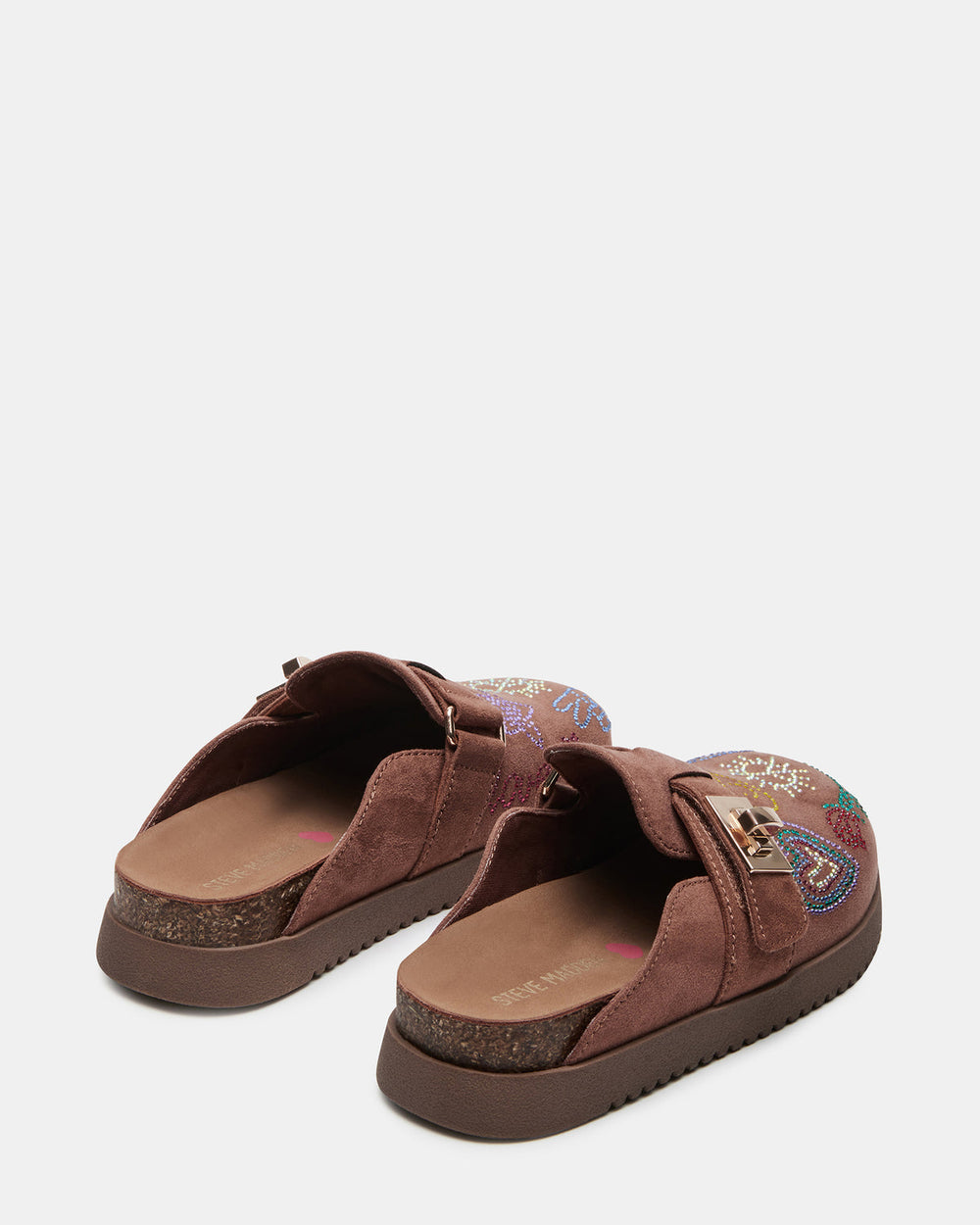 Kids' MONEYY Brown Rhinestones Girls' Slip-On Clog | Steve Madden outlet