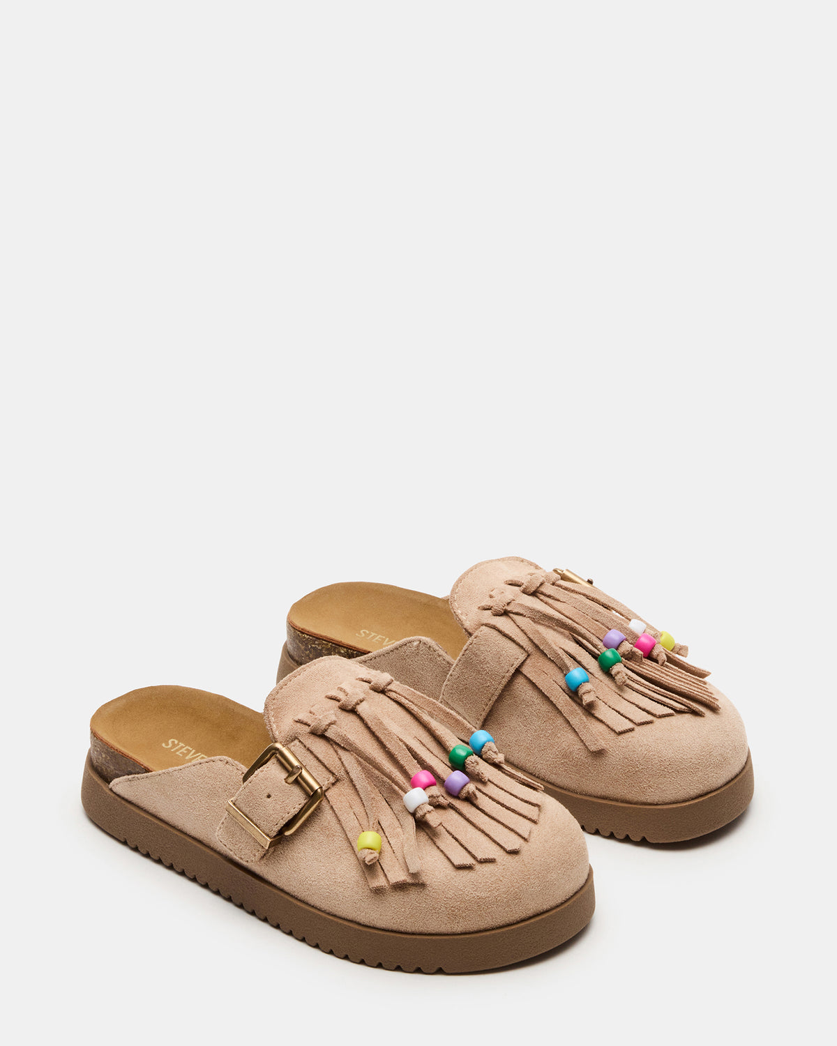 Kids' TREAT Taupe Girls' Slip-On Fringe Flat | Steve Madden for Sale