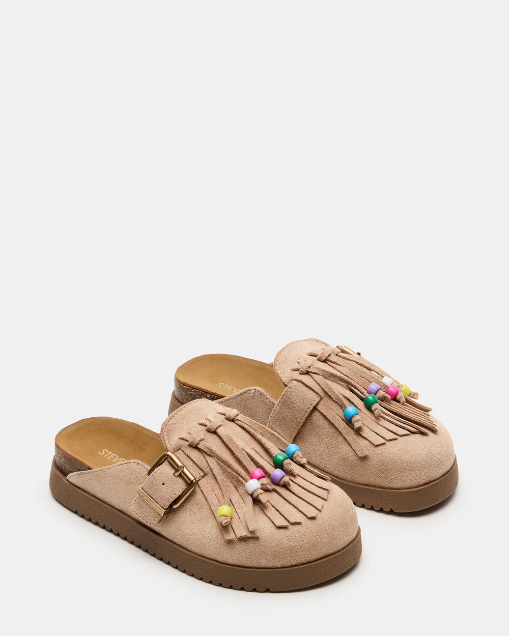 Kids' TREAT Taupe Girls' Slip-On Fringe Flat | Steve Madden for Sale