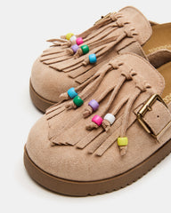 Kids' TREAT Taupe Girls' Slip-On Fringe Flat | Steve Madden for Sale
