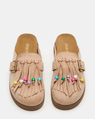 Kids' TREAT Taupe Girls' Slip-On Fringe Flat | Steve Madden for Sale