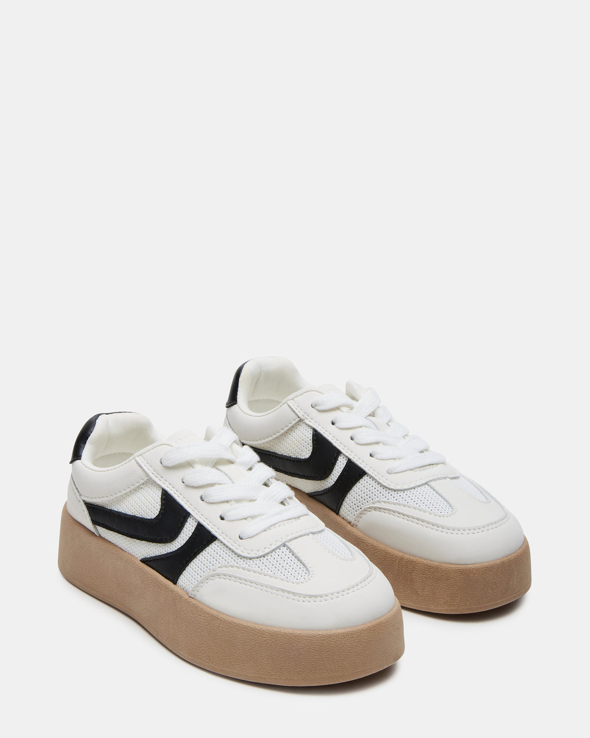Kids' JERSEY White Girls' Low-Top Platform Sneaker | Steve Madden on Sale