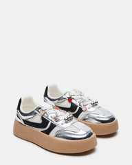 Kids' JERSEY CHARMS Silver Girls' Low-Top Platform Sneaker | Steve Madden online