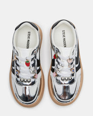 Kids' JERSEY CHARMS Silver Girls' Low-Top Platform Sneaker | Steve Madden online