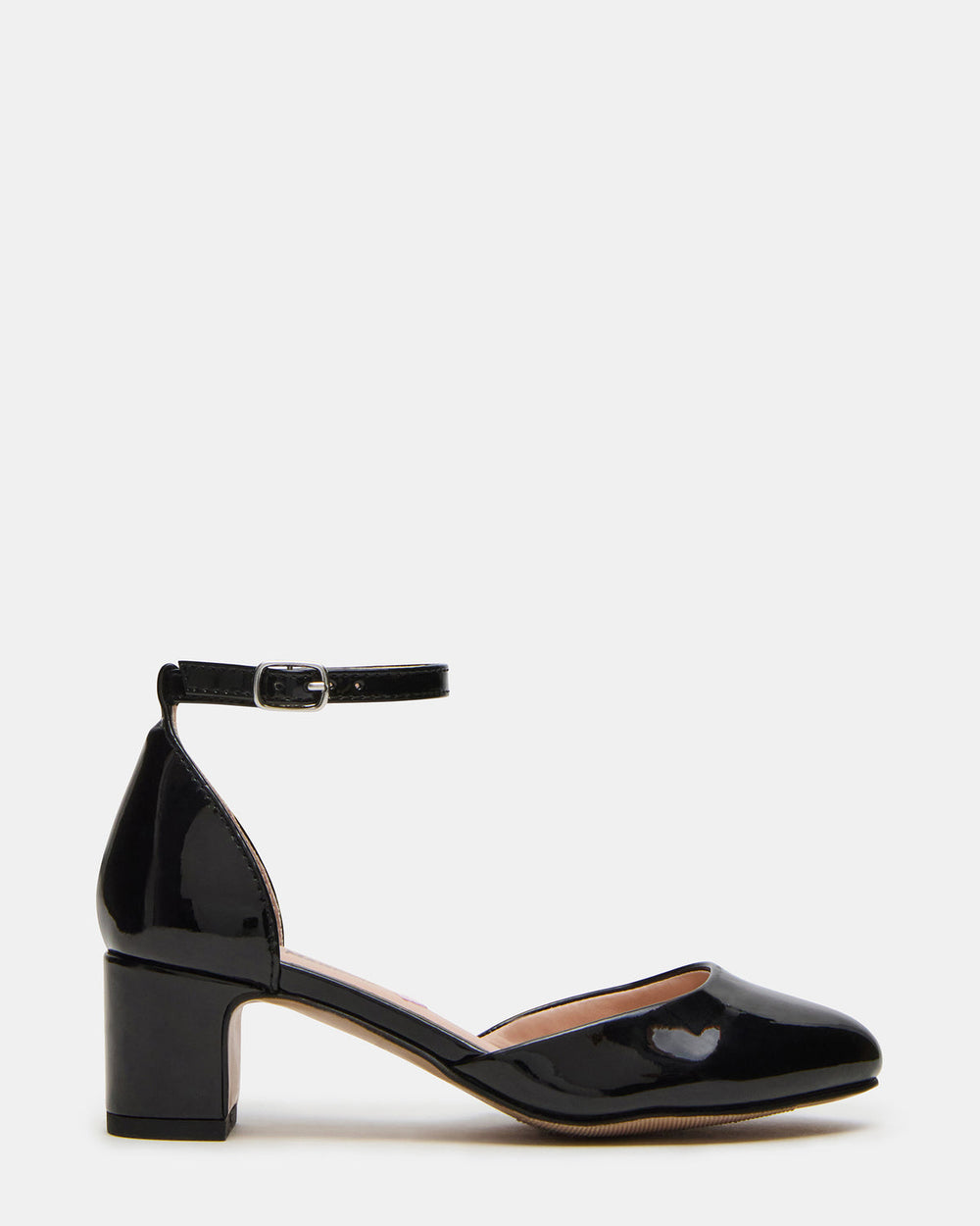 Kids' PRETTYY Black Patent Girls' Block Heel | Steve Madden for Sale