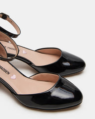 Kids' PRETTYY Black Patent Girls' Block Heel | Steve Madden for Sale