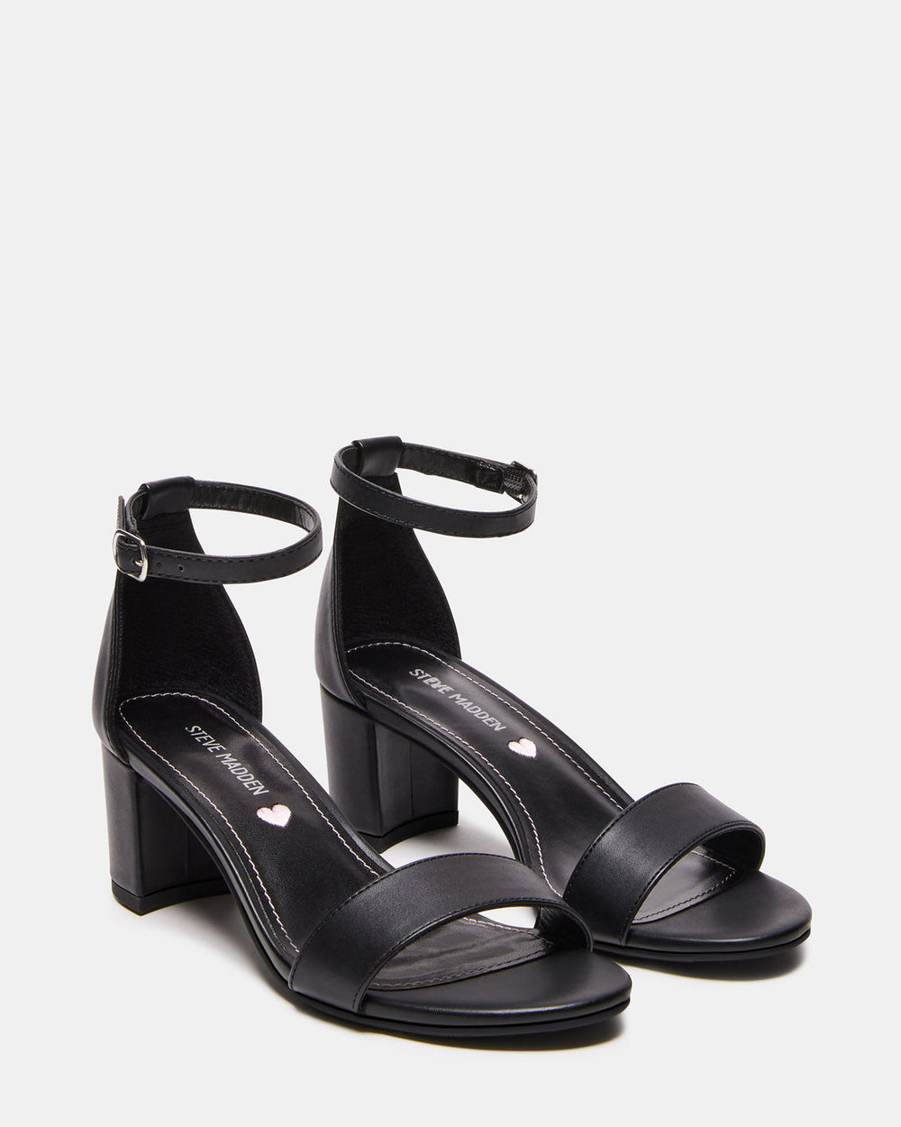 Kids' CARRSON Black Smooth Girls' Dress Heel | Steve Madden on Sale