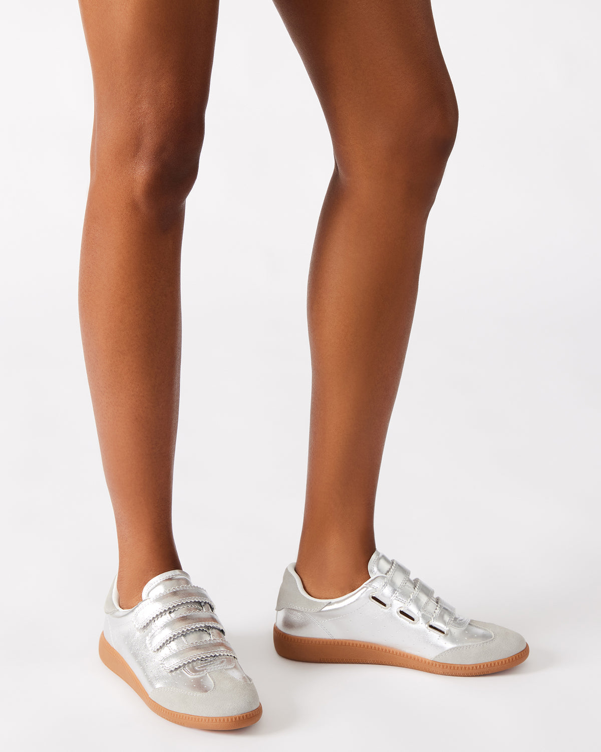 MOMENTUM Multi Glitter Velcro Low-Top Women's Sneakers | Steve Madden US