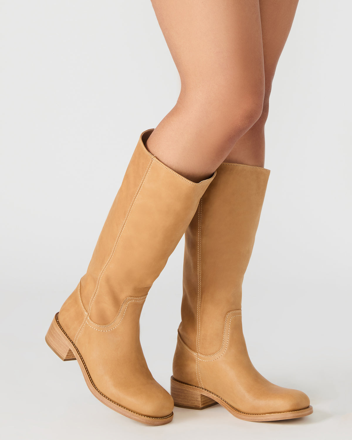RIGGS Pink Leather Square-Toe Women's Boot | Steve Madden outlet