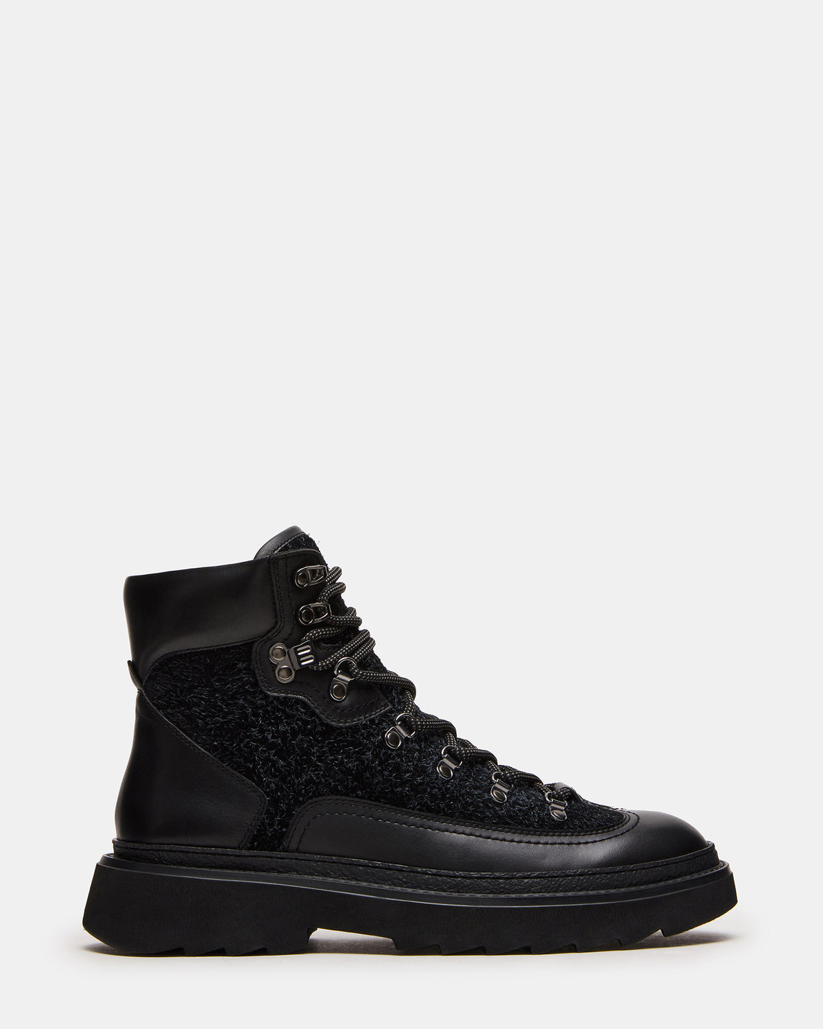 YOSEMITE Black Multi Lace-Up Lug Men's Ankle Boot | Steve Madden on Sale