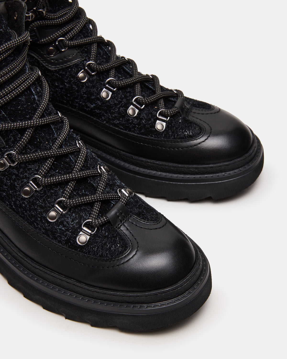 YOSEMITE Black Multi Lace-Up Lug Men's Ankle Boot | Steve Madden on Sale