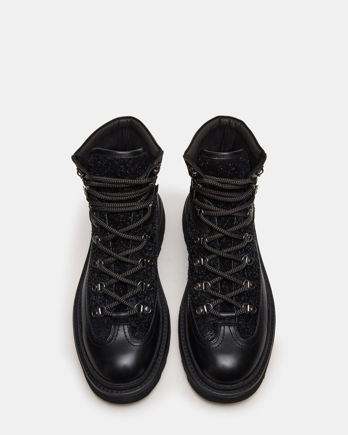 YOSEMITE Black Multi Lace-Up Lug Men's Ankle Boot | Steve Madden on Sale