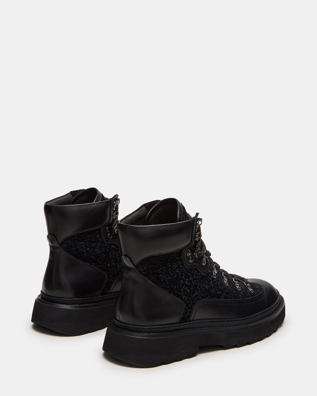 YOSEMITE Black Multi Lace-Up Lug Men's Ankle Boot | Steve Madden on Sale