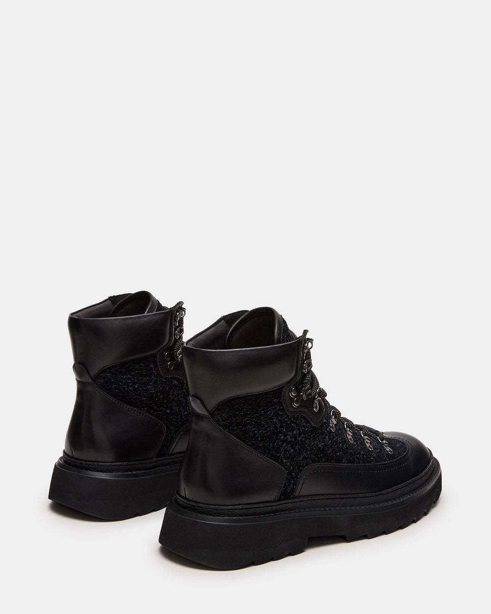 YOSEMITE Black Multi Lace-Up Lug Men's Ankle Boot | Steve Madden on Sale