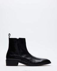 HAYNES Black Leather Men's Ankle Boot | Steve Madden near me