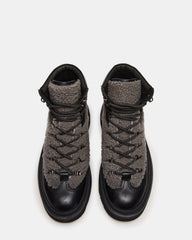 YOSEMITE Grey Multi Lace-Up Lug Men's Ankle Boot | Steve Madden discount