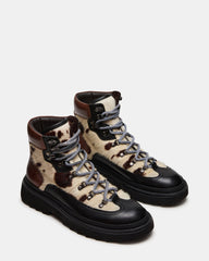 YOSEMITE Brown Multi Lace-Up Lug Men's Ankle Boot | Steve Madden outlet