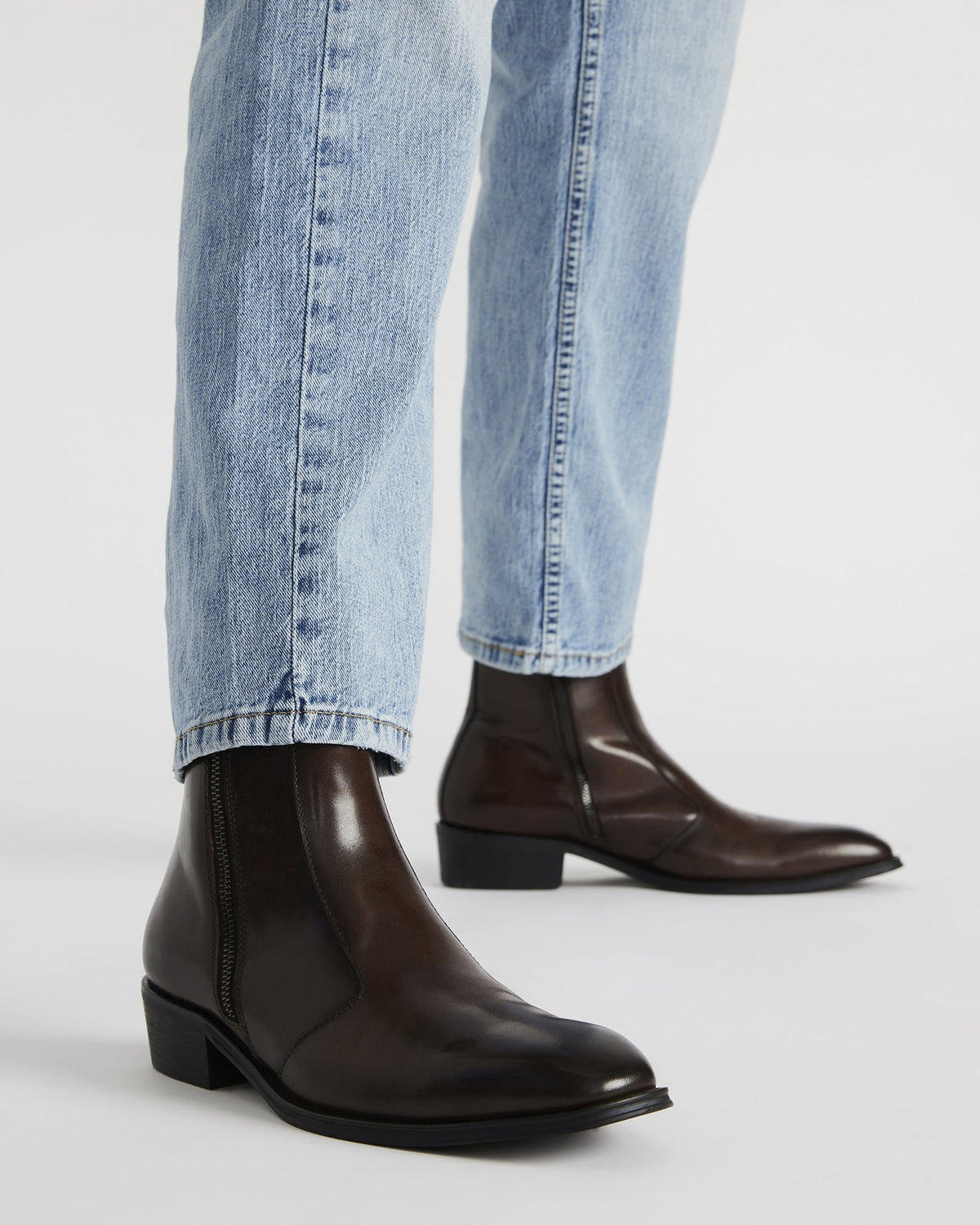 HAYNES Brown Leather Men's Ankle Boot | Steve Madden on Sale