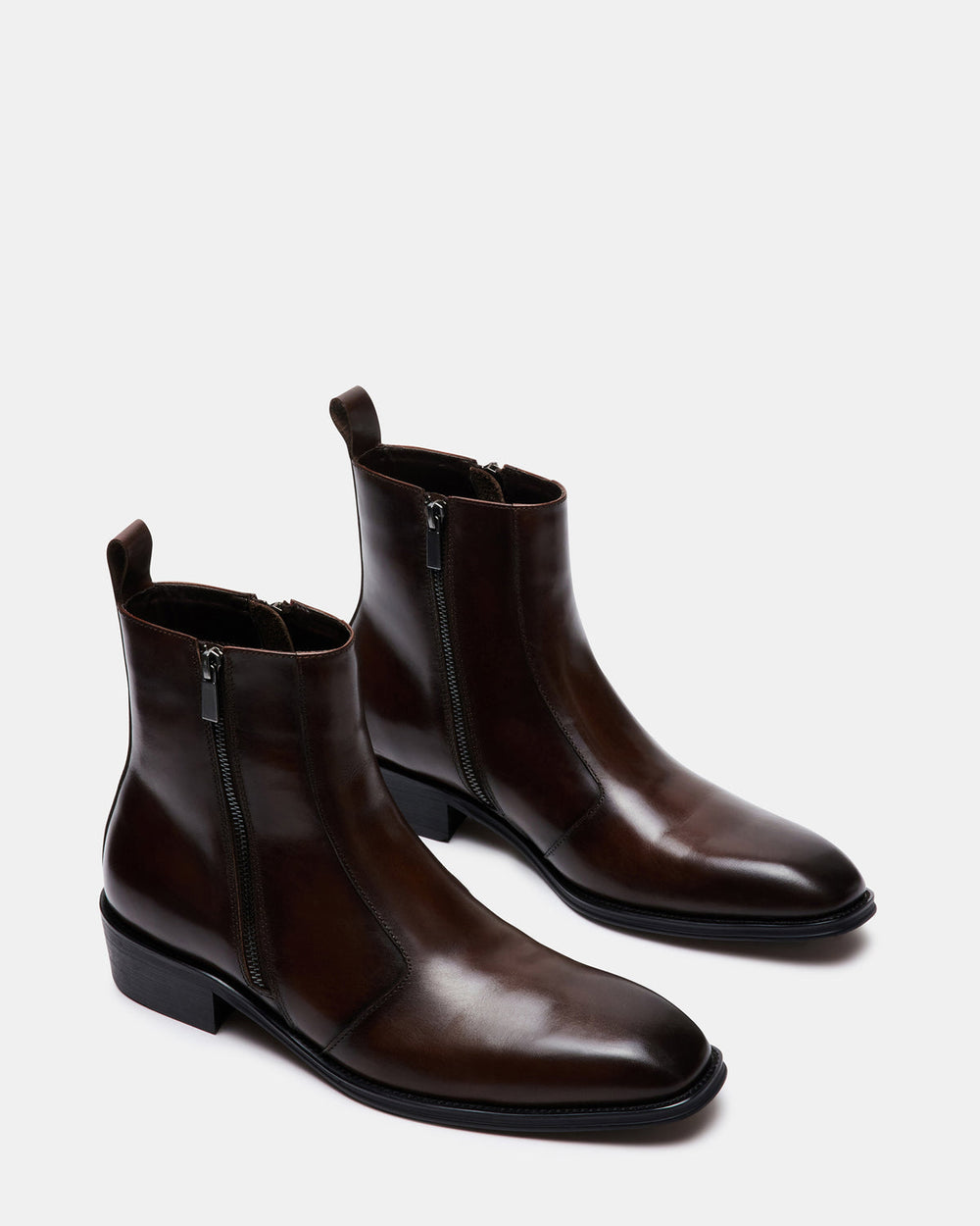 HAYNES Brown Leather Men's Ankle Boot | Steve Madden on Sale