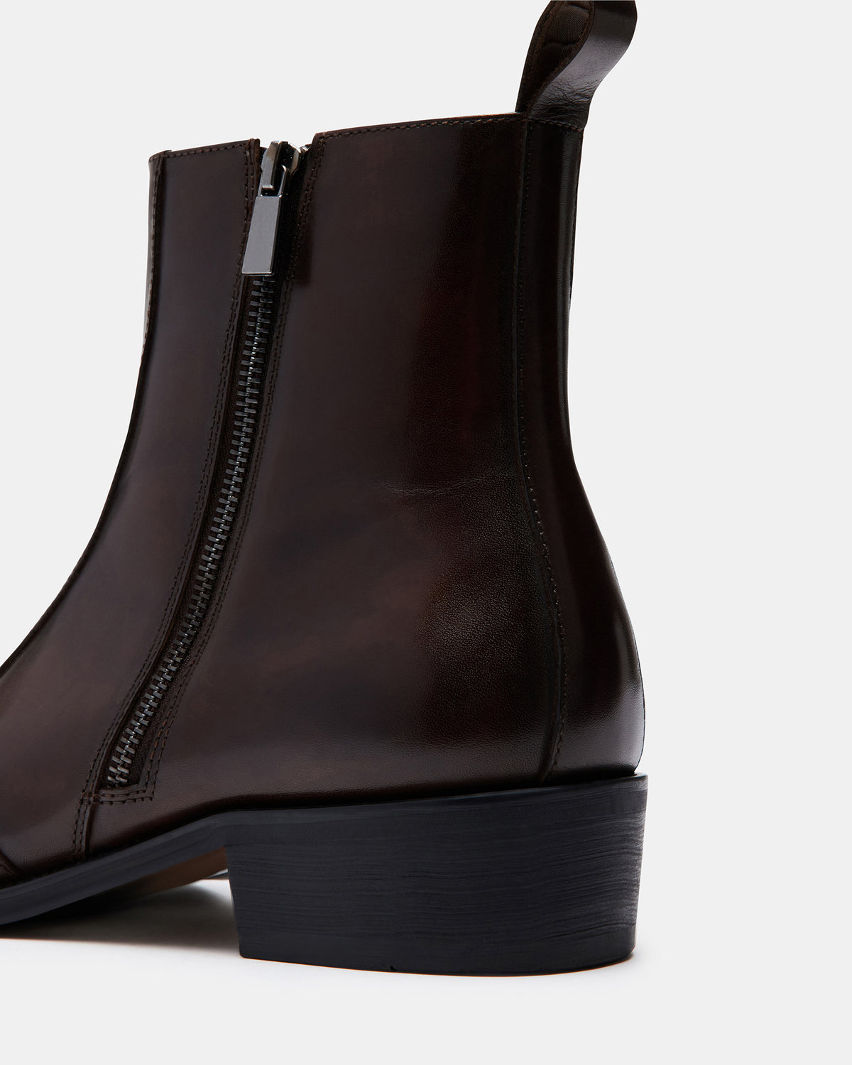 HAYNES Brown Leather Men's Ankle Boot | Steve Madden on Sale