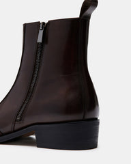 HAYNES Brown Leather Men's Ankle Boot | Steve Madden on Sale