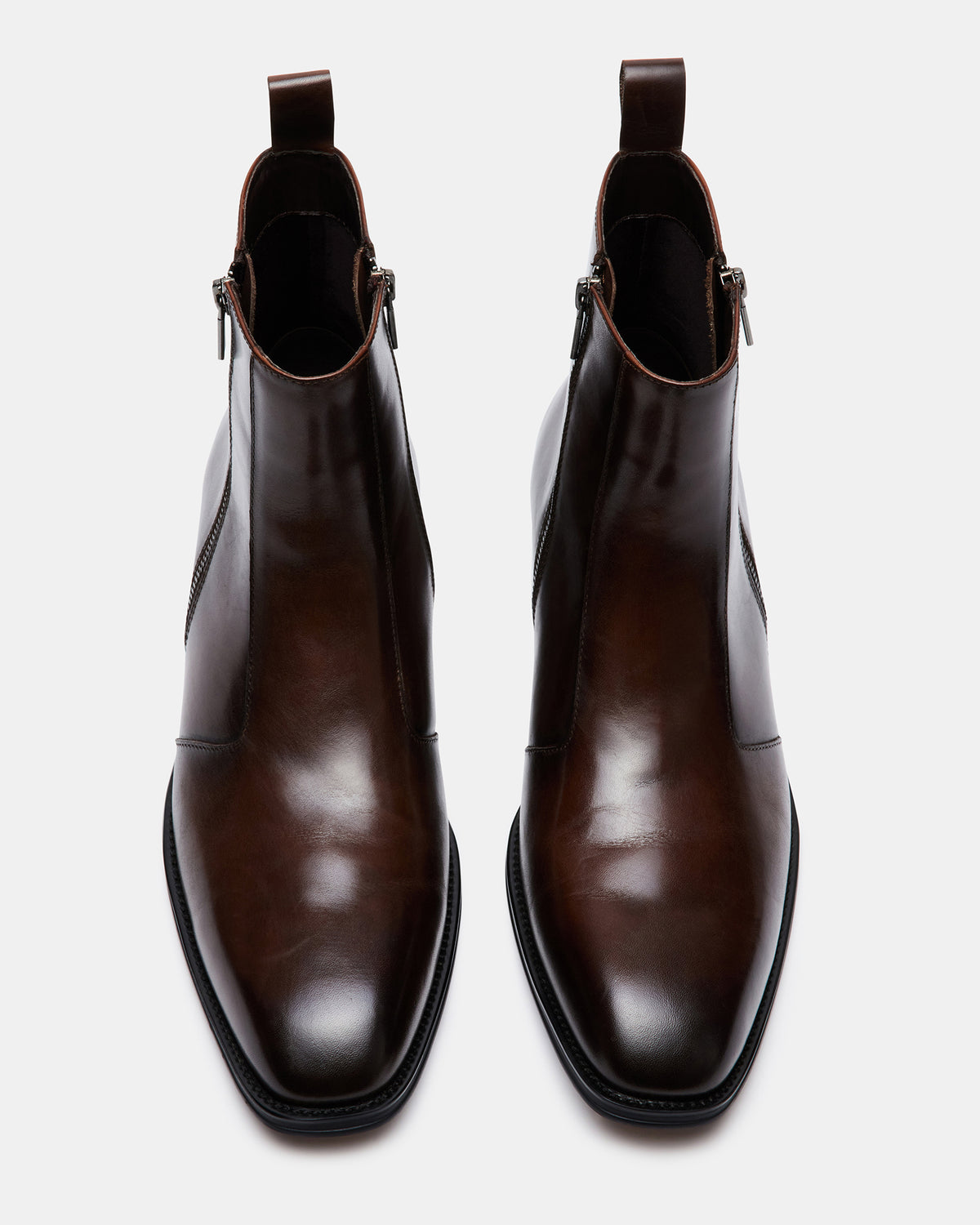 HAYNES Brown Leather Men's Ankle Boot | Steve Madden on Sale