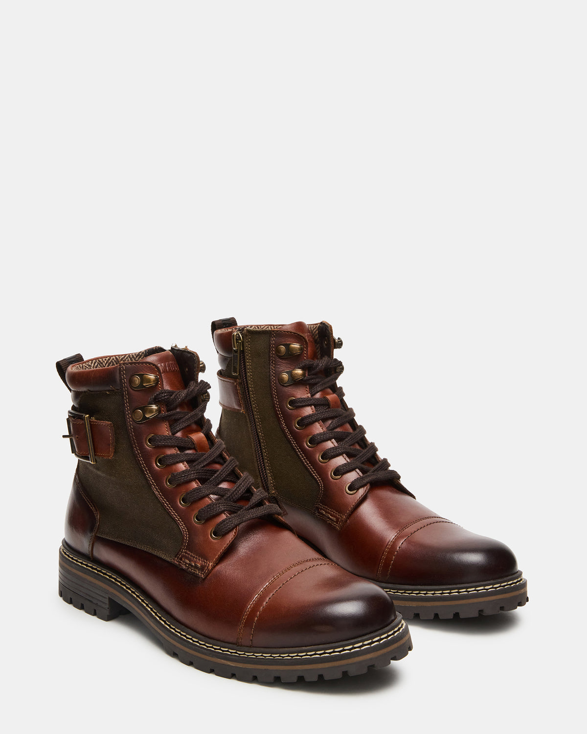 REID Cognac Lace-Up Lug Men's Ankle Boot | Steve Madden near me