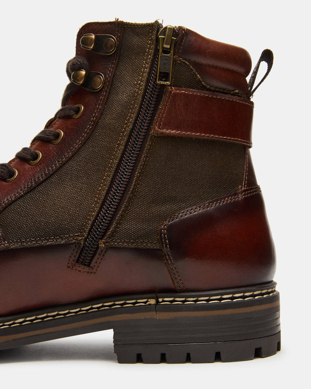 REID Cognac Lace-Up Lug Men's Ankle Boot | Steve Madden near me
