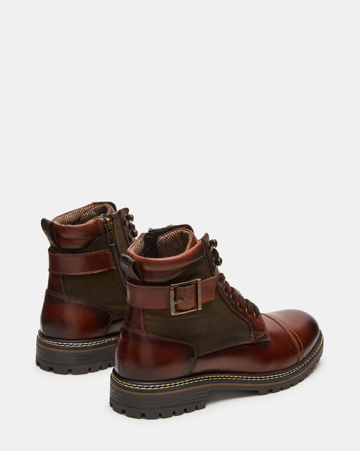 REID Cognac Lace-Up Lug Men's Ankle Boot | Steve Madden near me