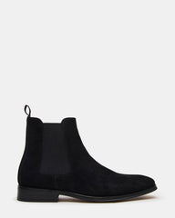 ALDAIR Black Suede Chelsea Men's Ankle Boot | Steve Madden outlet