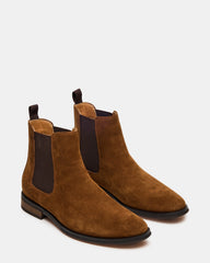 ALDAIR Chestnut Suede Chelsea Men's Ankle Boot | Steve Madden for Sale