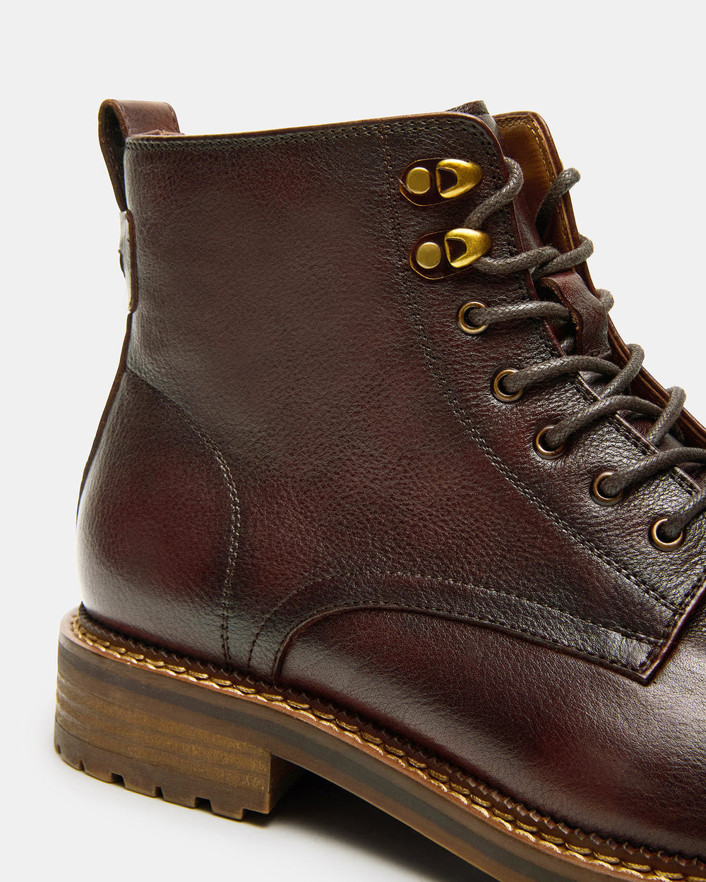 NOBY Brown Leather Men's Lace-Up Ankle Boot | Steve Madden near me