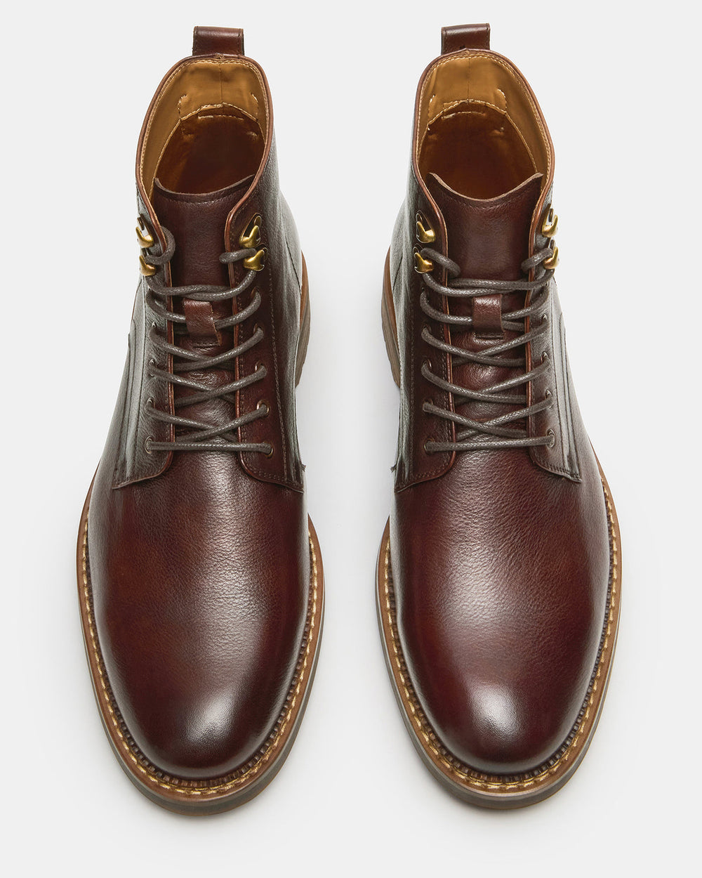NOBY Brown Leather Men's Lace-Up Ankle Boot | Steve Madden near me