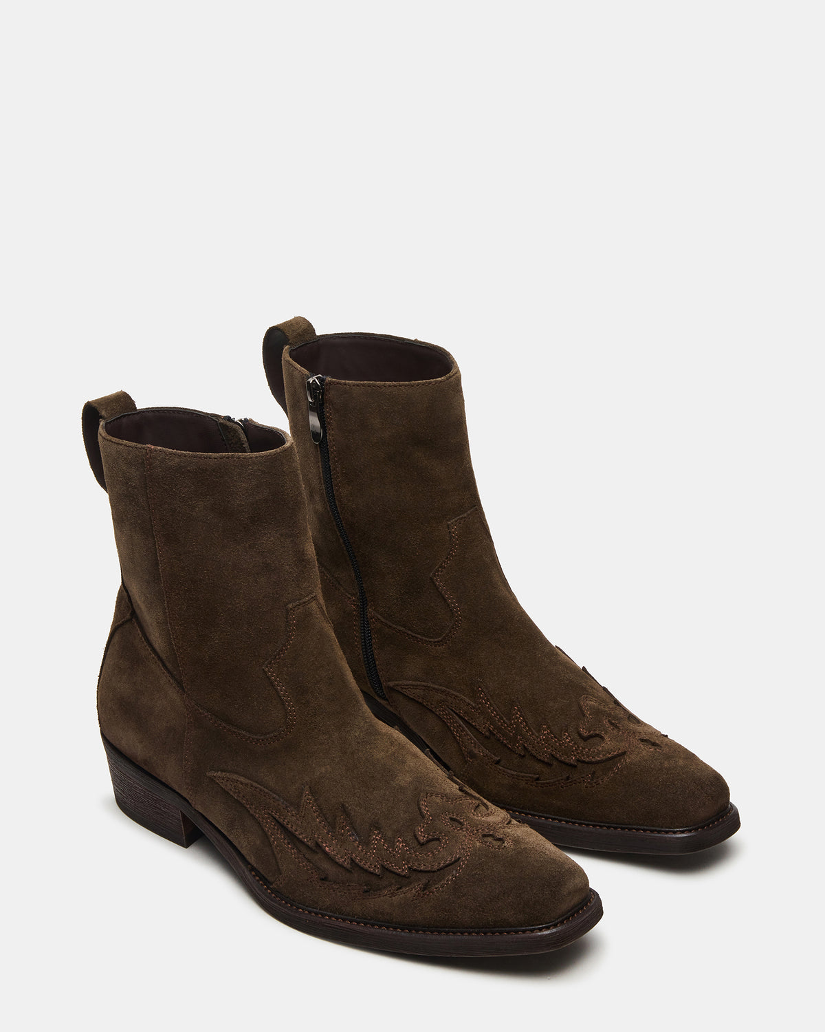 SANTANA Green Olive Western Men's Ankle Boot | Steve Madden on Sale