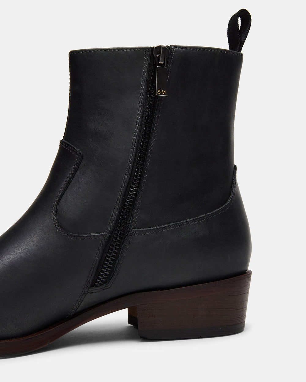 HENDRIK Black Leather Men's Ankle Boot | Steve Madden online