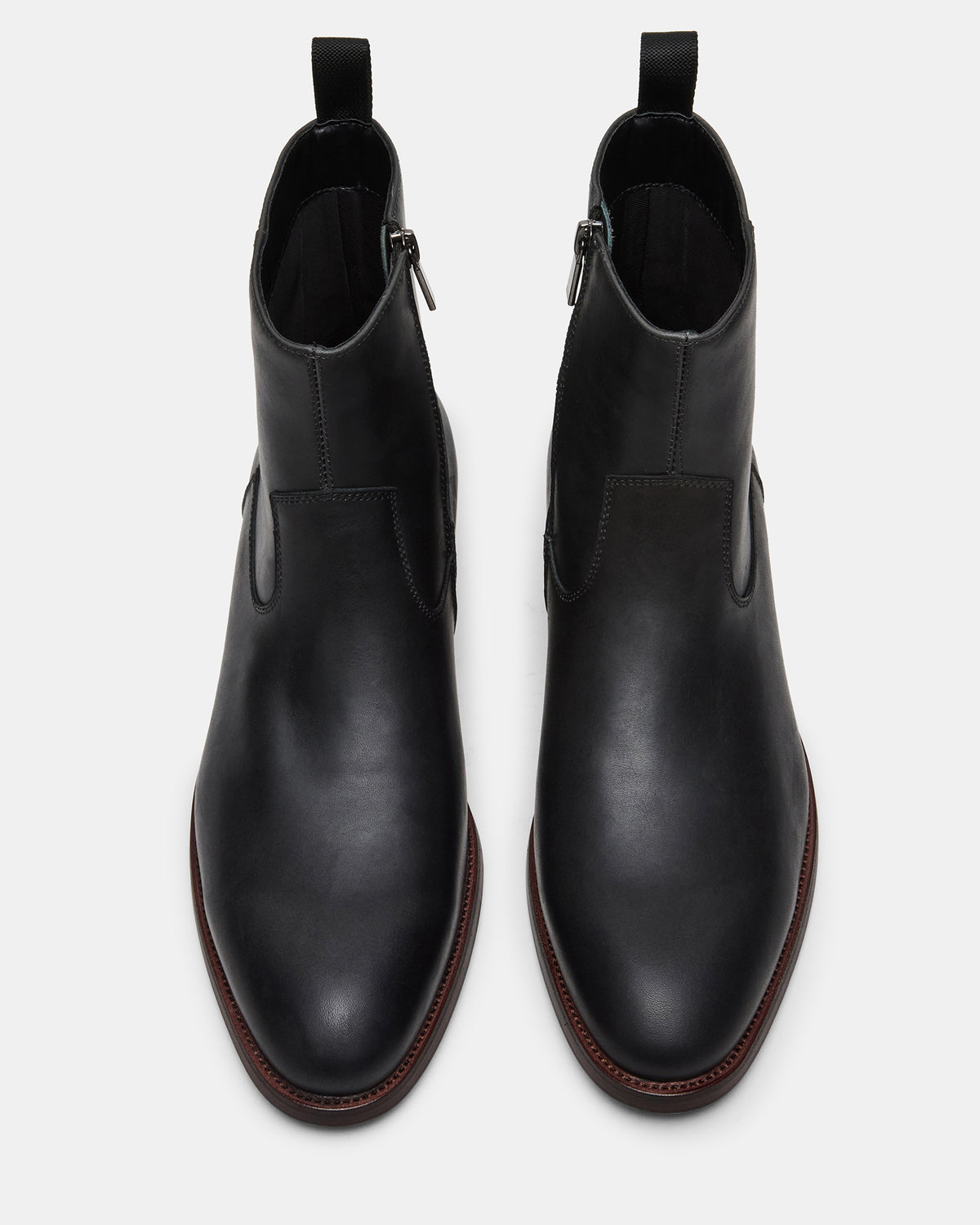 HENDRIK Black Leather Men's Ankle Boot | Steve Madden online