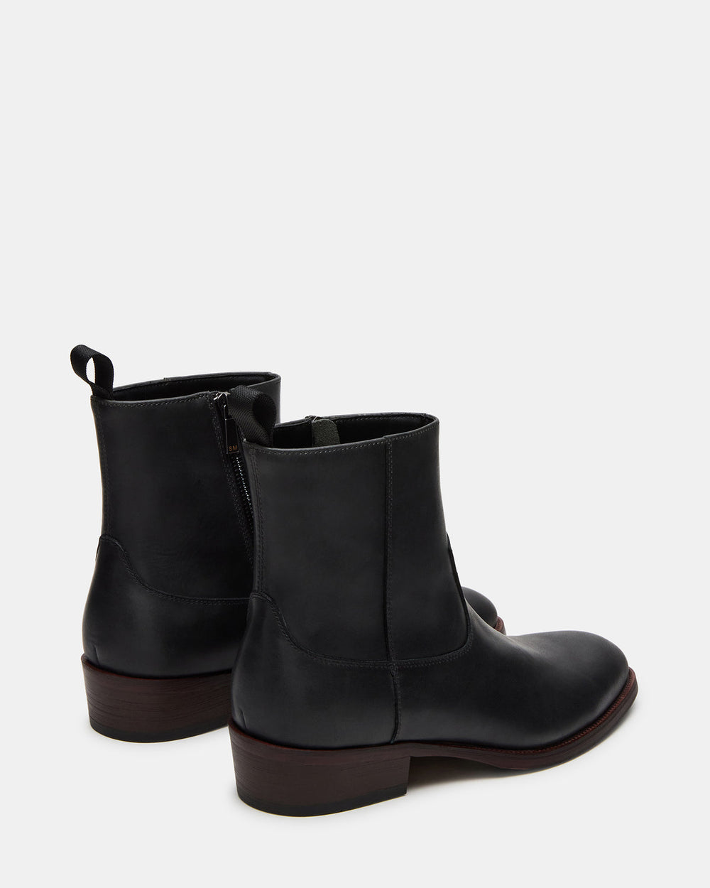 HENDRIK Black Leather Men's Ankle Boot | Steve Madden online