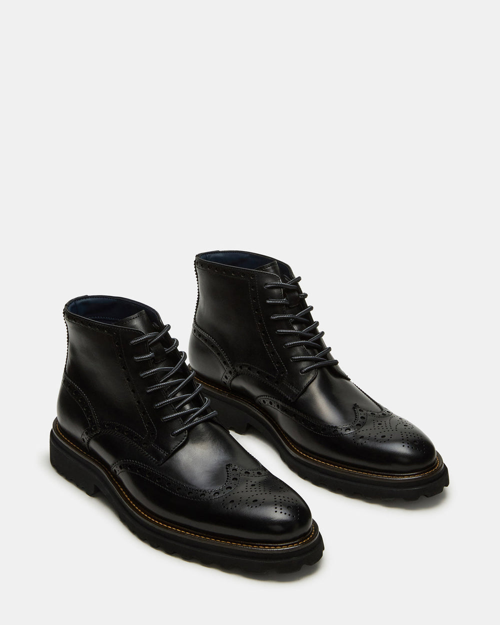 KODA Black Leather Lace-Up Men's Ankle Boot | Steve Madden US