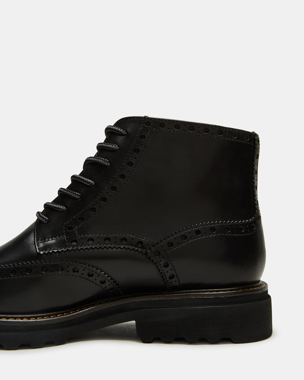 KODA Black Leather Lace-Up Men's Ankle Boot | Steve Madden US