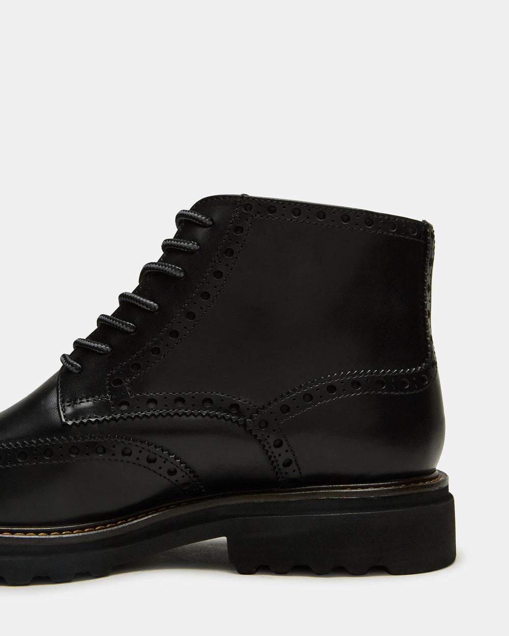 KODA Black Leather Lace-Up Men's Ankle Boot | Steve Madden US