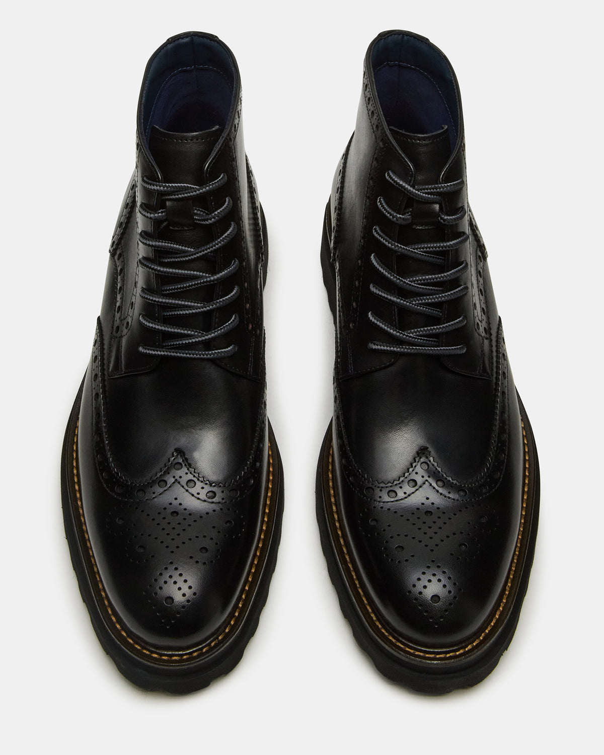KODA Black Leather Lace-Up Men's Ankle Boot | Steve Madden US