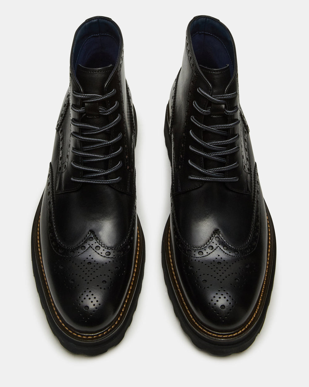 KODA Black Leather Lace-Up Men's Ankle Boot | Steve Madden US