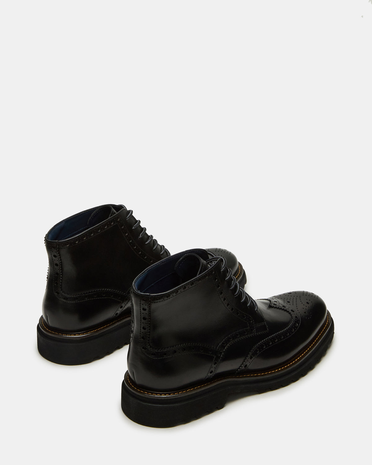 KODA Black Leather Lace-Up Men's Ankle Boot | Steve Madden US