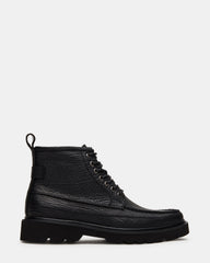 DAEL Black Leather Lace-Up Men's Ankle Boot | Steve Madden outlet