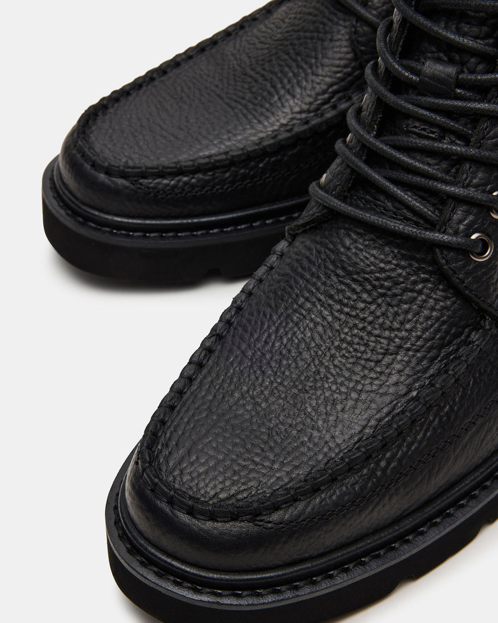 DAEL Black Leather Lace-Up Men's Ankle Boot | Steve Madden outlet