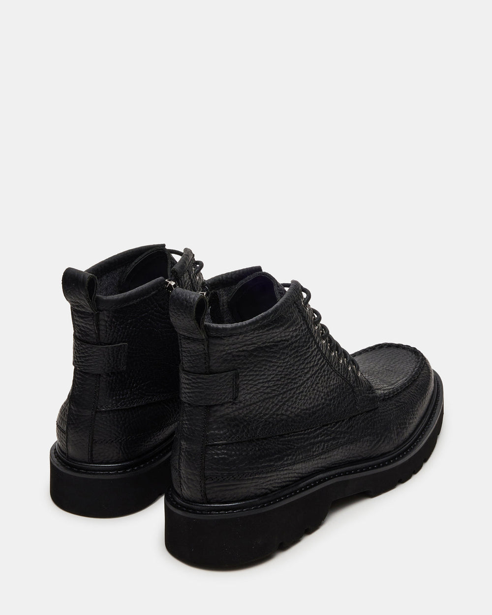 DAEL Black Leather Lace-Up Men's Ankle Boot | Steve Madden outlet