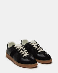 DIXON Black Leather Low-Top Panel Men's Sneaker | Steve Madden outlet