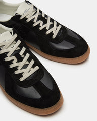 DIXON Black Leather Low-Top Panel Men's Sneaker | Steve Madden outlet