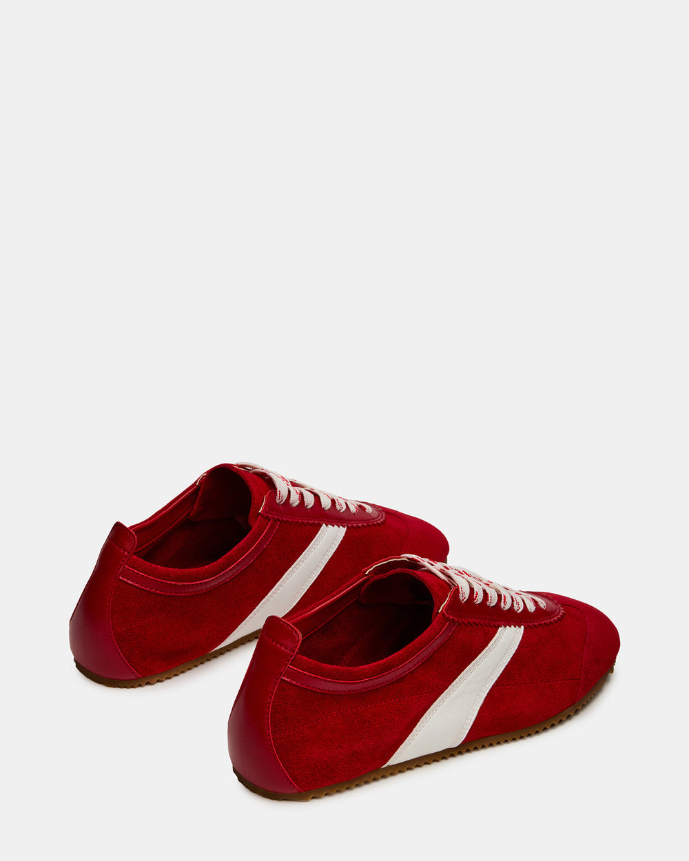 JUNA Red Low-Top Lace-Up Stripe Men's Sneaker | Steve Madden Sale