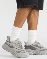 POSSESS Grey Suede Low-Top Lace-Up Men's Sneaker | Steve Madden outlet